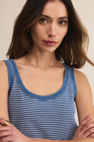 Z Supply Clothing Mathis Striped Mini Dress Style ZD253215 VIN in Vintage Indigo;Striped Knit Summer Mini Dress; 