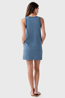 Z Supply Clothing Mathis Striped Mini Dress Style ZD253215 VIN in Vintage Indigo;Striped Knit Summer Mini Dress; 