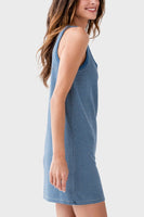 Z Supply Clothing Mathis Striped Mini Dress Style ZD253215 VIN in Vintage Indigo;Striped Knit Summer Mini Dress; 