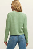 Z Supply Clothing Medina Cozy Rib Cardigan style ZW261442S APP in Appletini;Soft button front ribbed spring cardigan; 