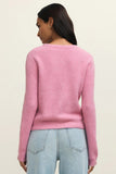 Z Supply Clothing Medina Rib Cardigan Style ZW261442 in Both Pink Crush and Custard; Spring Cardigan, Soft Pink cardigan, Yellow Crewneck Cardi