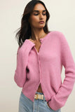 Z Supply Clothing Medina Rib Cardigan Style ZW261442 in Both Pink Crush and Custard; Spring Cardigan, Soft Pink cardigan, Yellow Crewneck Cardi