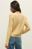 Z Supply Clothing Medina Rib Cardigan Style ZW261442 in Both Pink Crush and Custard; Spring Cardigan, Soft Pink cardigan, Yellow Crewneck Cardi