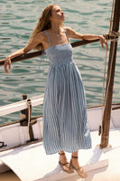 Z Supply Clothing Nadine Striped Midi Dress Style ZD253189 BHS in Boathouse; Striped Summer Dress