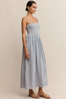 Z Supply Clothing Nadine Striped Midi Dress Style ZD253189 BHS in Boathouse; Striped Summer Dress