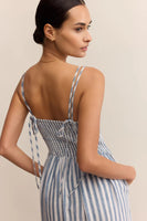 Z Supply Clothing Nadine Striped Midi Dress Style ZD253189 BHS in Boathouse; Striped Summer Dress