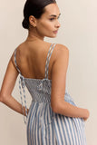 Z Supply Clothing Nadine Striped Midi Dress Style ZD253189 BHS in Boathouse; Striped Summer Dress
