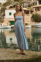 Z Supply Clothing Nadine Striped Midi Dress Style ZD253189 BHS in Boathouse; Striped Summer Dress