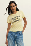 Z Supply Clothing Shine Tourist Tee Style GT261458S SNN in Sunnyside; Sunshine on My Mind Graphic Tee; Yellow Spring/Summer Graphic Tee