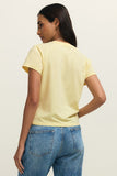 Z Supply Clothing Shine Tourist Tee Style GT261458S SNN in Sunnyside; Sunshine on My Mind Graphic Tee; Yellow Spring/Summer Graphic Tee