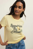 Z Supply Clothing Shine Tourist Tee Style GT261458S SNN in Sunnyside; Sunshine on My Mind Graphic Tee; Yellow Spring/Summer Graphic Tee
