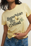 Z Supply Clothing Shine Tourist Tee Style GT261458S SNN in Sunnyside; Sunshine on My Mind Graphic Tee; Yellow Spring/Summer Graphic Tee