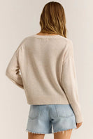 Z Supply Clothing Sunset BEach Sweater STyle ZW242611 LOH in Light Heather Oatmeal;Beach Sweater; 