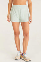 Z Supply Clothing Vanna Smocked Short Style ZS232448 JDT in Jadeite;women's Summer Lounge Short;Women's Terrycloth Shorts; 