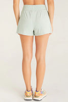 Z Supply Clothing Vanna Smocked Short Style ZS232448 JDT in Jadeite;women's Summer Lounge Short;Women's Terrycloth Shorts; 