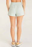 Z Supply Clothing Vanna Smocked Short Style ZS232448 JDT in Jadeite;women's Summer Lounge Short;Women's Terrycloth Shorts; 