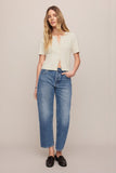 Z Supply clothing The Off Duty Mid-Rise Bowed Ankle Denim style DP263158 BKP in breakpoint; 