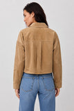 Z Supply Clothing All Day Cropped Suede Jacket style ZJ253339S LIS in Light Suede; 