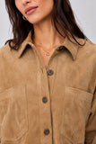 Z Supply Clothing All Day Cropped Suede Jacket style ZJ253339S LIS in Light Suede; 