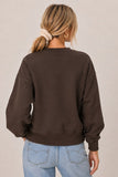 Z Supply Clothing Comeback Sweatshirt Style ZVT263584S DAC in Dark Chocolate; 