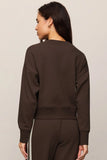 Z Supply Clothing Comeback Sweatshirt Style ZVT263584S DAC in Dark Chocolate; 