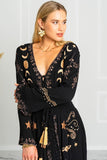 Zaimara Clothing Angelina Dress ZC8055M in Black; 