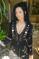 Zaimara Clothing Angelina Dress ZC8055M in Black; 