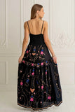 Zaimara Clothing Valletta Maxi Slip Dress Style ZC1718 in Black; 