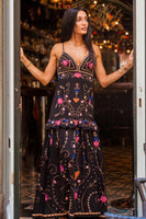 Zaimara Clothing Valletta Maxi Slip Dress Style ZC1718 in Black; 