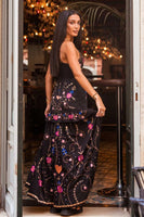 Zaimara Clothing Valletta Maxi Slip Dress Style ZC1718 in Black; 