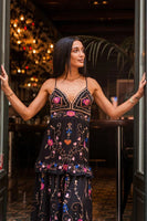 Zaimara Clothing Valletta Maxi Slip Dress Style ZC1718 in Black; 