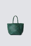 dragon Diffusion Grace Basket Small Style 8813 in Forest and in White;Woven Leather Bag;Dragon Diffusion Bag; 