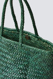 dragon Diffusion Grace Basket Small Style 8813 in Forest and in White;Woven Leather Bag;Dragon Diffusion Bag; 