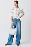 dragon Diffusion Grace Basket Small Style 8813 in Forest and in White;Woven Leather Bag;Dragon Diffusion Bag; 