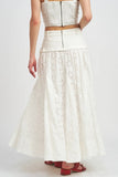 ensaison clothing Adina Maxi Skirt STyle IEA3627S in Off White; 