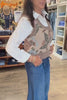 Spartina 449 Clothing Noella Jacquard Vest style A100358-908 in Japonica Floral Cream; Spartina Noella Jacquard Vest Styled and Modeled at bfree in warwick,NY