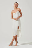 ASTR the Label Gaia Dress Style ACDR100133D in Off White or Nude;Satin Floral Spaghetti Strap Dress;Summer Gress;Guset DRess;Event Dress;Summer Party Dress;Floral Midi Dress;ASTR Floral Dress