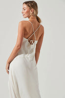 ASTR the Label Gaia Dress Style ACDR100133D in Off White or Nude;Satin Floral Spaghetti Strap Dress;Summer Gress;Guset DRess;Event Dress;Summer Party Dress;Floral Midi Dress;ASTR Floral Dress