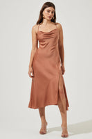 ASTR the Label Gaia Dress Style ACDR100133D in Off White or Nude;Satin Floral Spaghetti Strap Dress;Summer Gress;Guset DRess;Event Dress;Summer Party Dress;Floral Midi Dress;ASTR Floral Dress