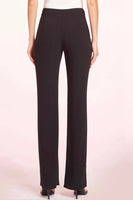 Amanda Uprichard Tavira Pant Style CI-4671 in Black;Women's Flared Split Ankle Hem Pant;Amanda Uprichard Pant;Night out pant;Chic Split ankle hem pant