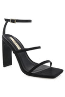 Billini Tiaka Style Number H1859 in Black Satin;Women's Black Satin Strappy Heel;Women's night out heel