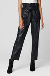Blank NYC Obsidian Pant Style Number 02EV2922 OBD;Women's Paperbag Waist Pant;Women's Vegan Leather Pant;Blank NYC Pants