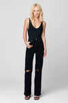 Blank NYC The Franklin in Justified Style 02AJ2829-JWZ;women's Black Denim Jeans;Women's Black Straight Leg Jean