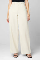 Blank NYC the Franklin In High Key Pant Style 01EH2829-HHC in High Key;Women's Wide Leg Denim Jean;Cream White Wide Leg Denim Jeans; 