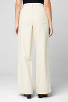 Blank NYC the Franklin In High Key Pant Style 01EH2829-HHC in High Key;Women's Wide Leg Denim Jean;Cream White Wide Leg Denim Jeans; 