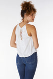 BobiBLACK Clothing High Neck Cropped Tank Style 31D-92648 in Ivory; 