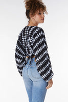 Bobi Clothing KIMONO SLEEVE TIE FRONT TOP Style 51D-37707 in Zen;Tie Front Top;Tie Front Cover-up top; 