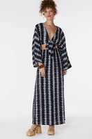 Bobi Clothing KIMONO SLEEVE TIE FRONT TOP Style 51D-37707 in Zen;Tie Front Top;Tie Front Cover-up top; 
