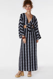 Bobi Clothing KIMONO SLEEVE TIE FRONT TOP Style 51D-37707 in Zen;Tie Front Top;Tie Front Cover-up top; 