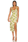 Cami NYC Milan Dress in Tropics;Tropical Printed Midi Dress;Tropical Printed Cutout Dress;Guest DRess;Summer Guest DRess;Floral Midi Dress;Cami NYC Tropical Print Dress